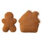 Christmas Gingerbread 15"H Man Shaped Pillow & 17"H House Shaped Pillow